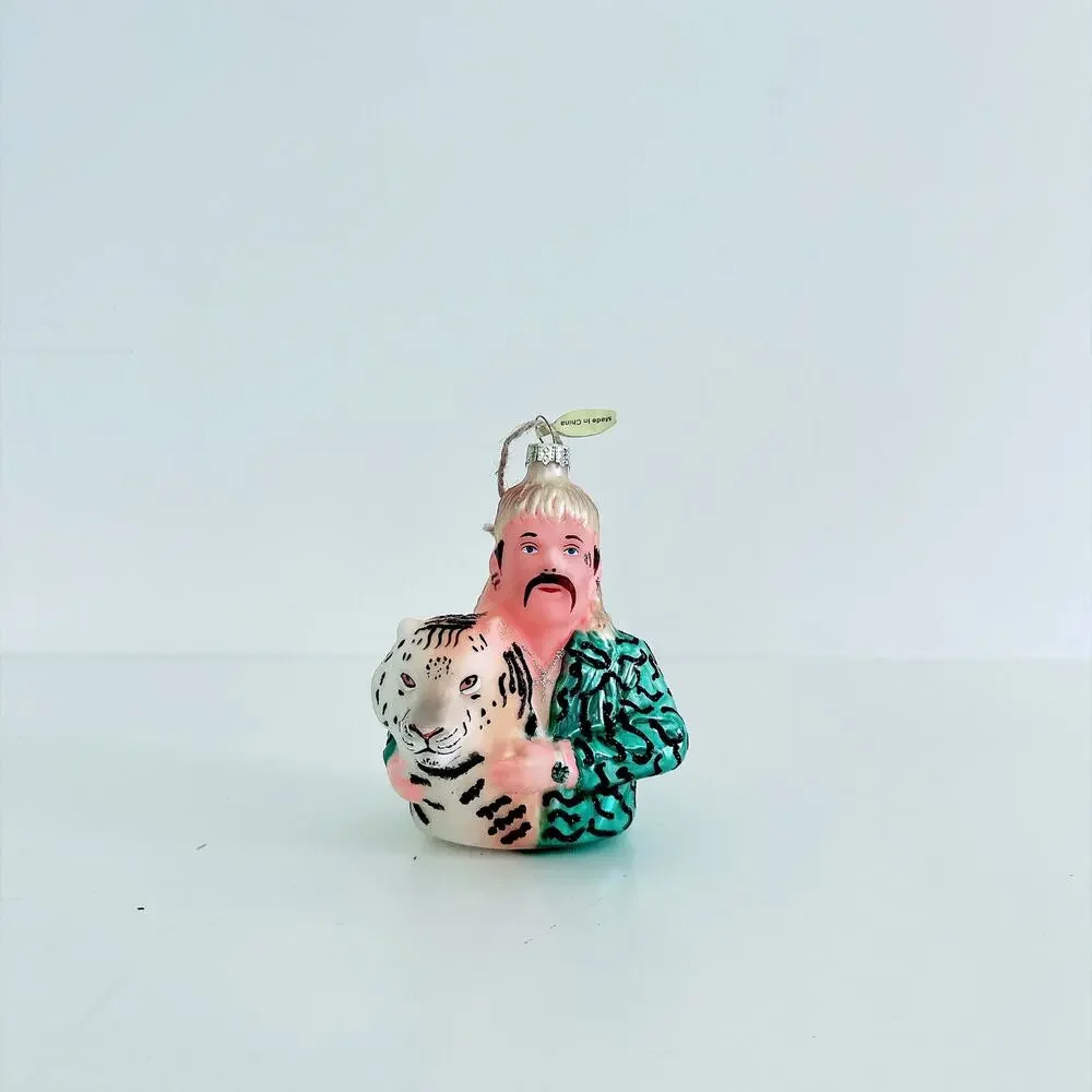 JOE EXOTIC TIGER KING GLASS ORNAMENT